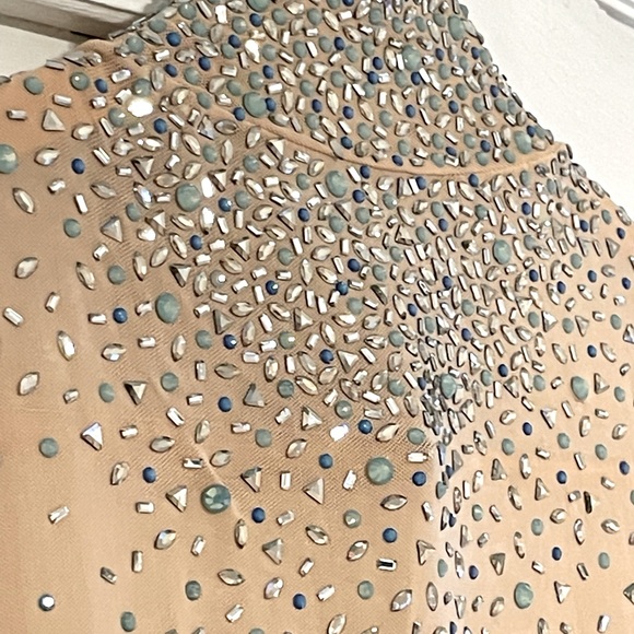 custom sheer bodysuit with Swarovski crystal embellishment - Picture 2 of 3